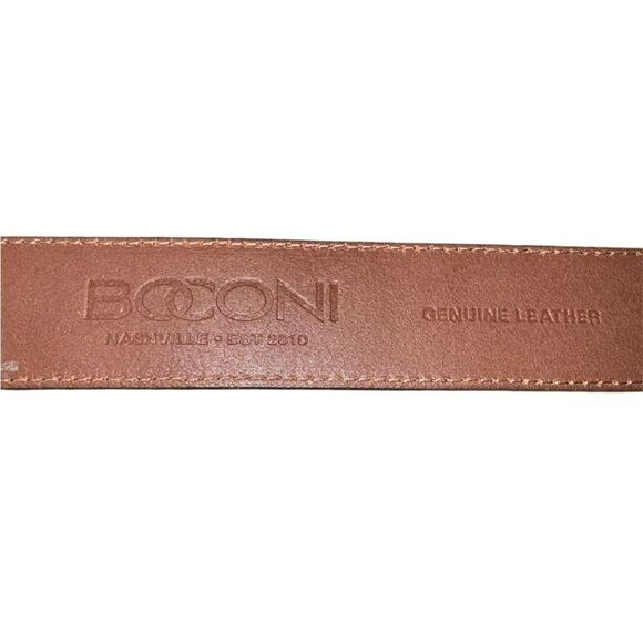 Biconi NWT Genuine Leather Belt in Cognac Size 34 - Picture 6 of 7
